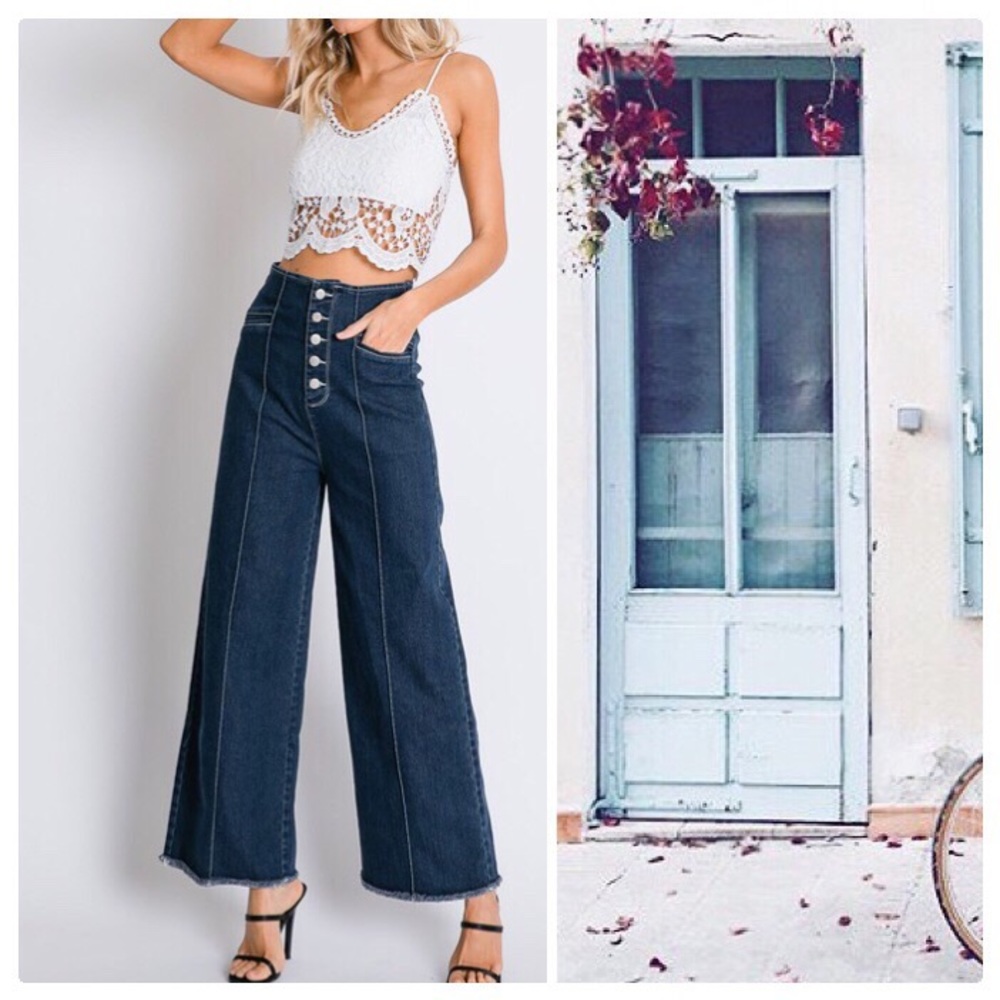 Bella High Waist Wide Leg Jeans - Picture 2 of 8